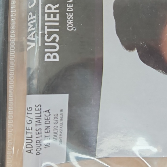 Red/Burgandy Vampire Corset, Bustier Top, Adult L/XL - Picture 3 of 4